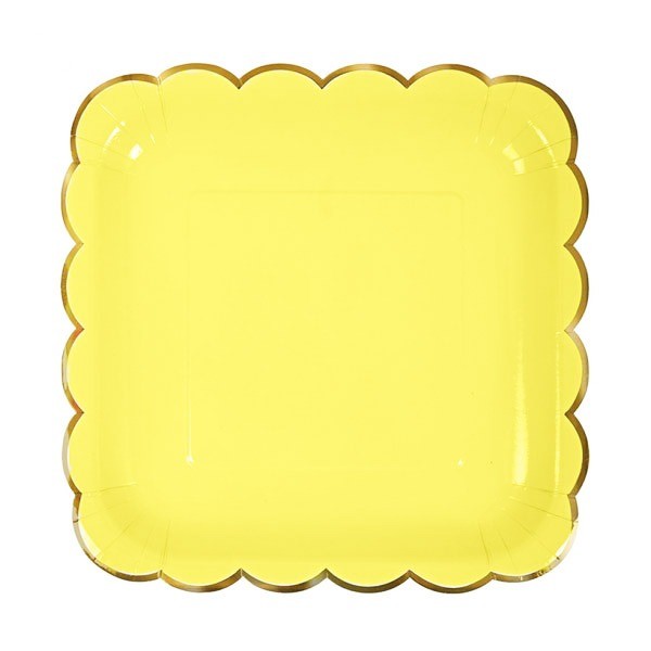 Dessert Bord'Goldpastels'Geel (10st) afbeelding