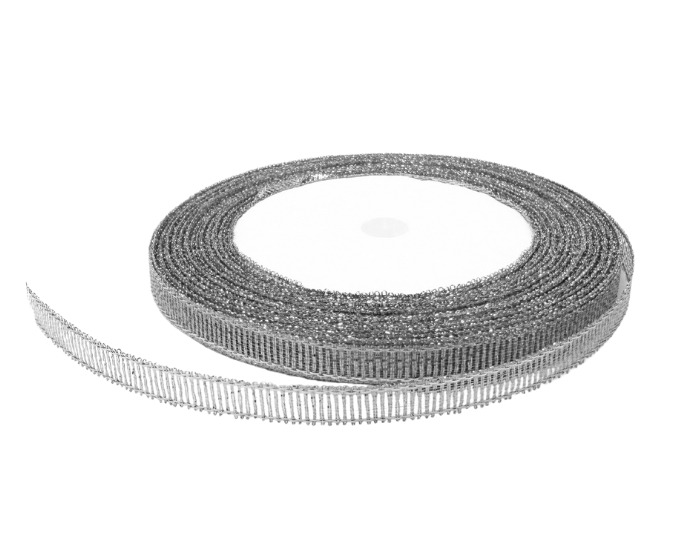 Cadeaulint Zilver - 0,6cmx22,8m afbeelding