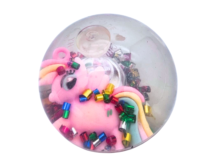 Stuiterbal Unicorn met licht afbeelding
