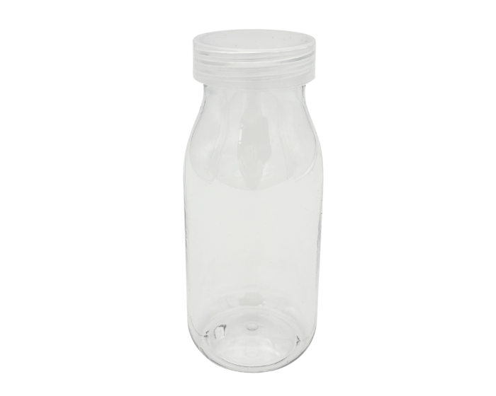 Plastic Melkflesjes Transparant met dop - 200ml - 12 stuks afbeelding
