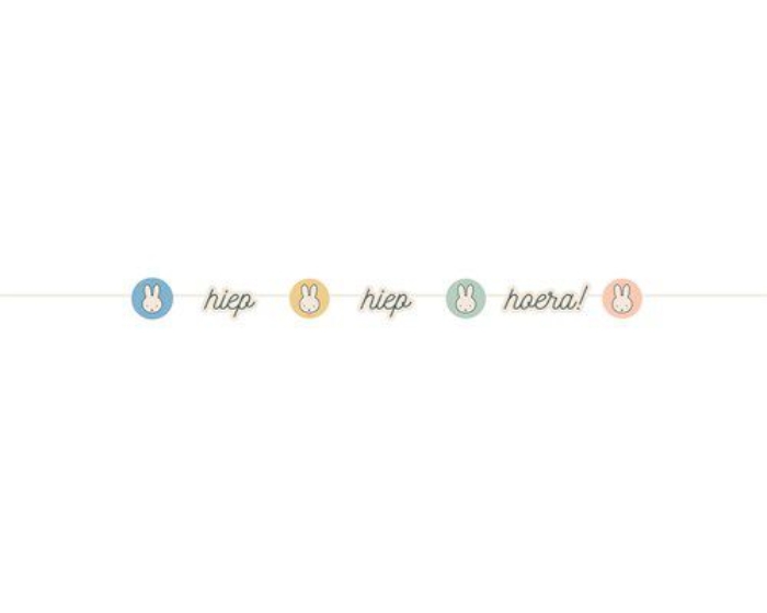 Letterslinger Nijntje Pastel - Hiep Hiep Hoera - 2,65m afbeelding