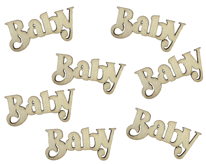 Tafelconfetti Baby - Hout - 12 stuks afbeelding