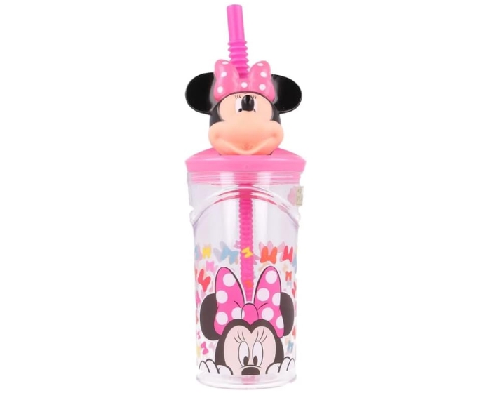 Drinkbeker - met rietje - Minnie Mouse 3D - 360ml afbeelding