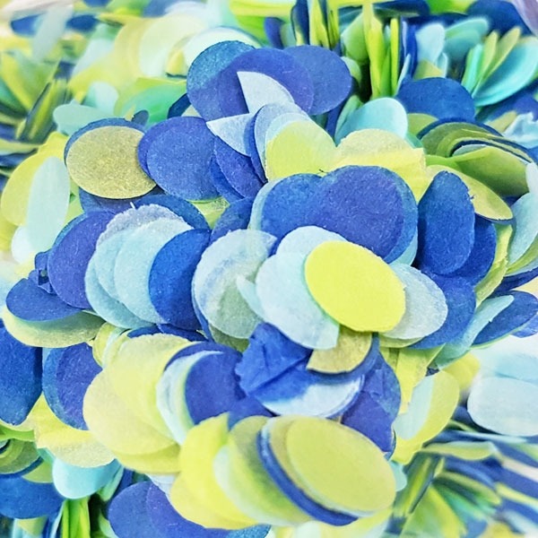 Zijdevloei Confetti Blauw afbeelding