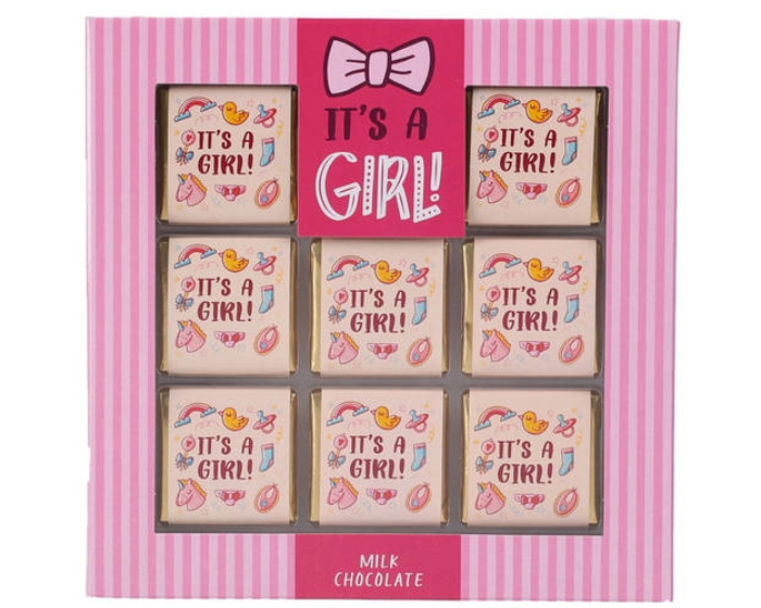 Doosje Napolitain Chocolade It's a Girl (9st) afbeelding