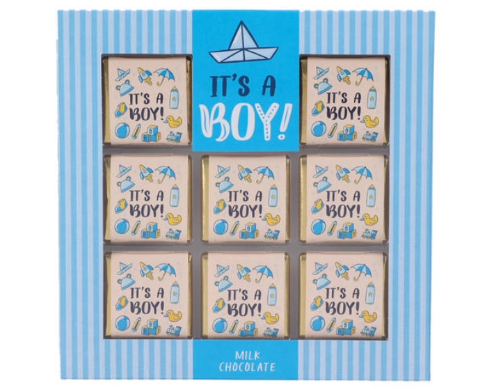 Doosje Napolitain Chocolade It's a Boy (9st) afbeelding