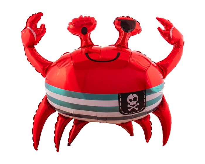 Folieballon Krab Piraat - 93x75cm afbeelding