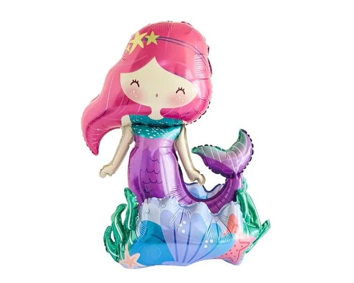 3D Folieballon Zeemeermin (56x65x36cm) afbeelding