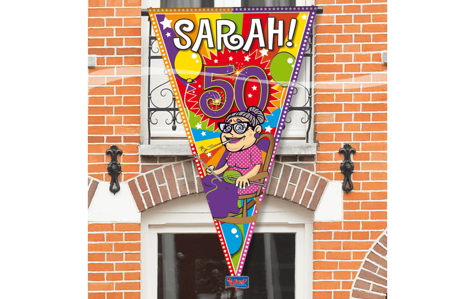Mega Puntvlag Sarah 50 afbeelding