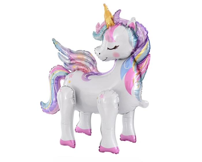 3D Folieballon Unicorn (61x66x32cm) afbeelding