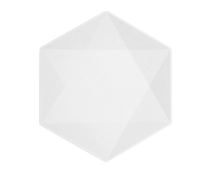Borden Hexagon Groot Wit - 26,1x22,6cm - 6 stuks afbeelding