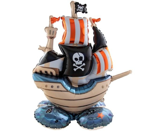 Folieballon Piratenschip - 70x81cm afbeelding