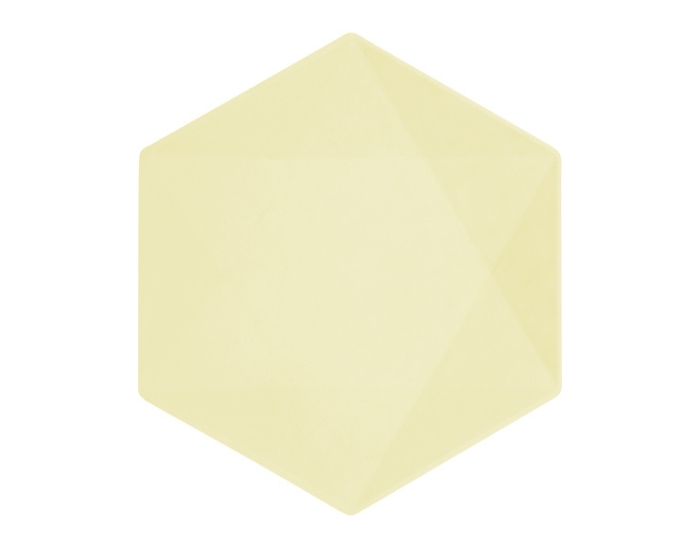 Borden - Hexagon Groot - Geel - 6 stuks afbeelding
