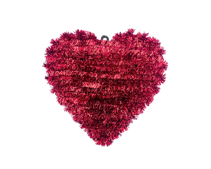 Hart Tinsel Metallic Rood afbeelding