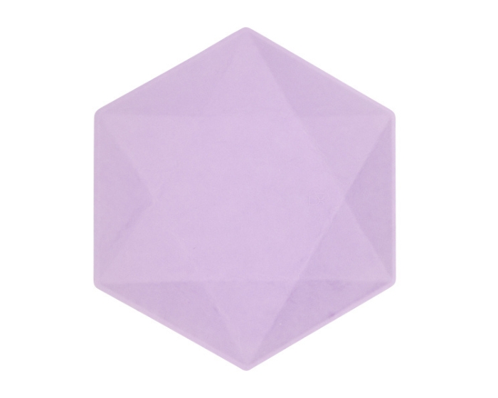 Borden - Hexagon Groot - Paars - 6 stuks afbeelding