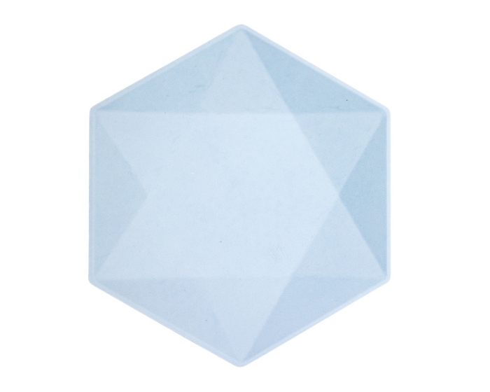 Borden - Hexagon Groot - Blauw - 6 stuks afbeelding