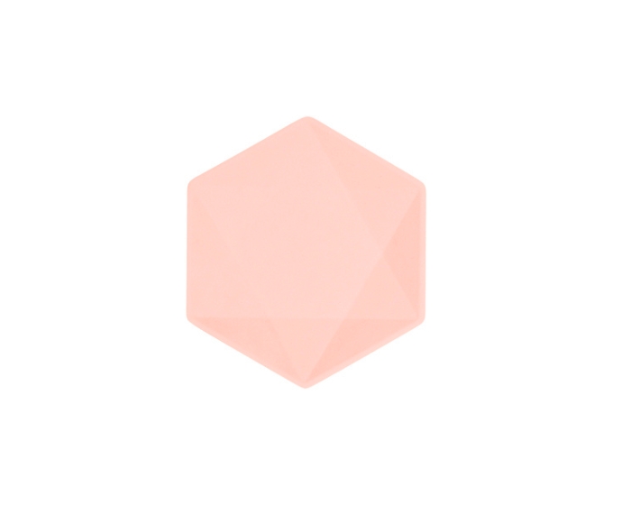 Bordjes - Hexagon Klein - Abrikoos - 6 stuks afbeelding