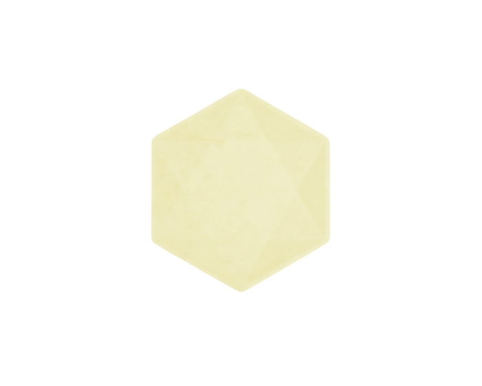 Bordjes - Hexagon Klein - Geel - 6 stuks afbeelding