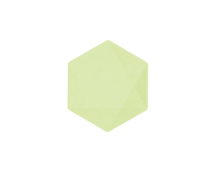 Bordjes - Hexagon Klein - Groen - 6 stuks afbeelding