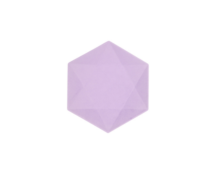 Bordjes - Hexagon Klein - Paars - 6 stuks afbeelding