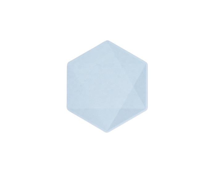 Bordjes - Hexagon Klein - Blauw - 6 stuks afbeelding