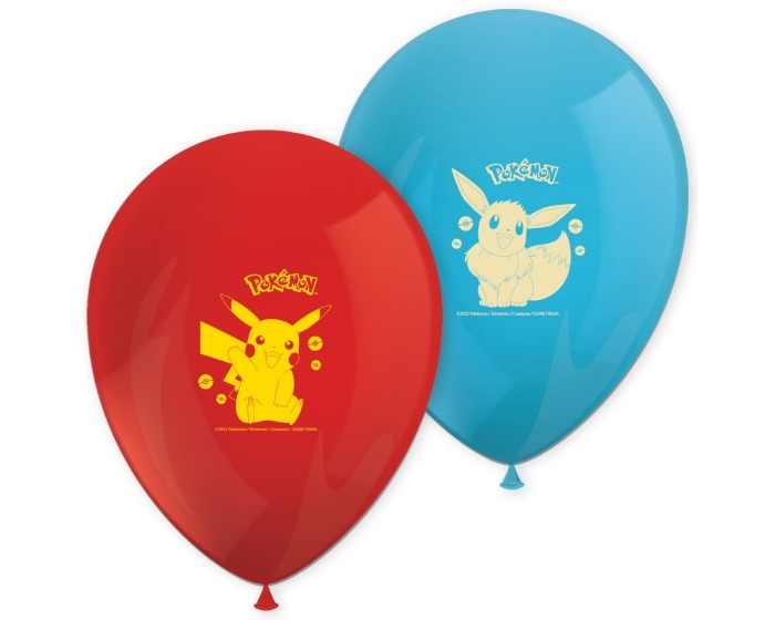 Ballonnen Pokemon Pikachu&Eevee - 8 stuks afbeelding
