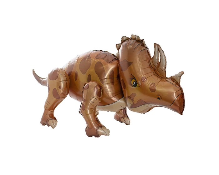 3D Folieballon Dino Triceratop Bruin (95x50x33cm) afbeelding