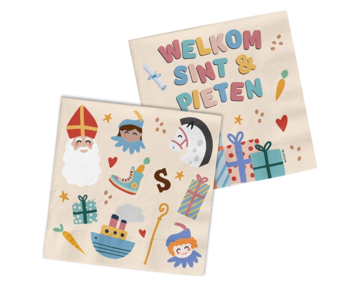 Servetten Welkom Sint&Pieten (20st) afbeelding
