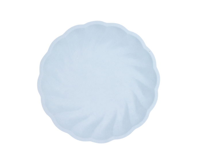 Suikerriet Borden Bloem Blauw– Ø22,9cm – 6 stuks afbeelding