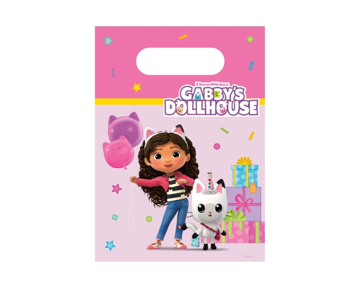 Papieren Uitdeelzakjes Gabby's Poppenhuis (4st) afbeelding