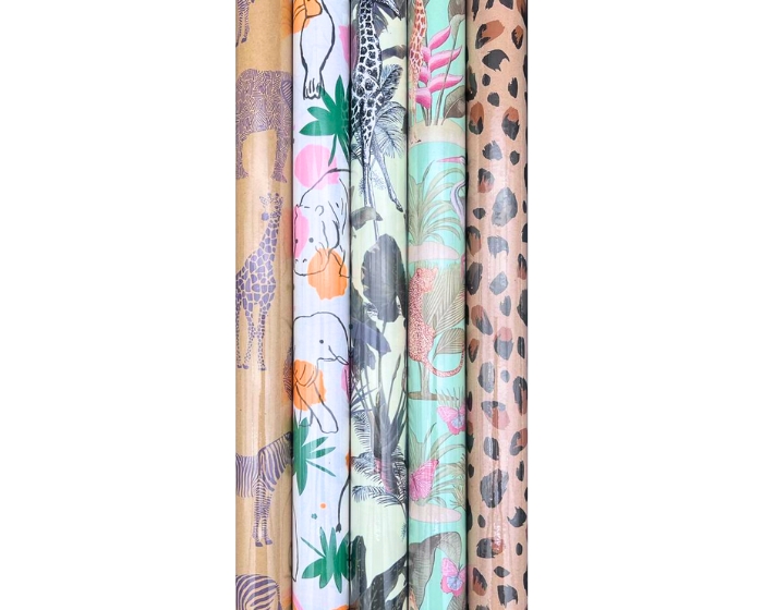 Cadeaupapier Safari - 70x200cm - 5 rollen afbeelding