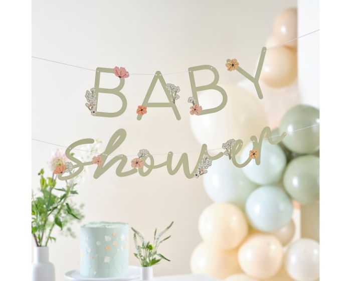 Slinger Babyshower Floral Baby Ginger Ray afbeelding