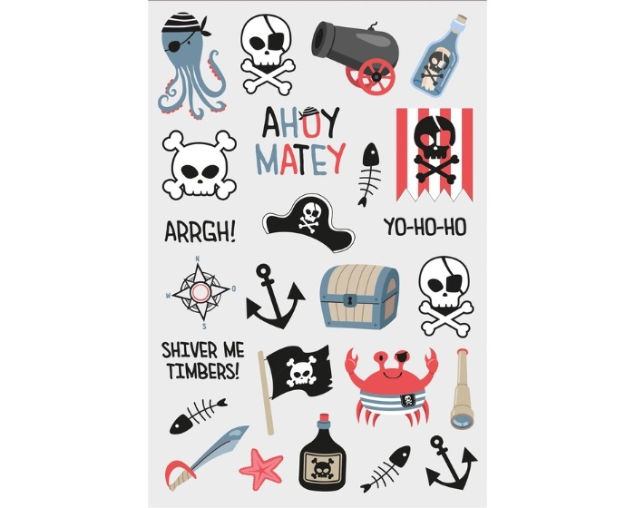 Tattoos Pirate Party - 25 stuks afbeelding