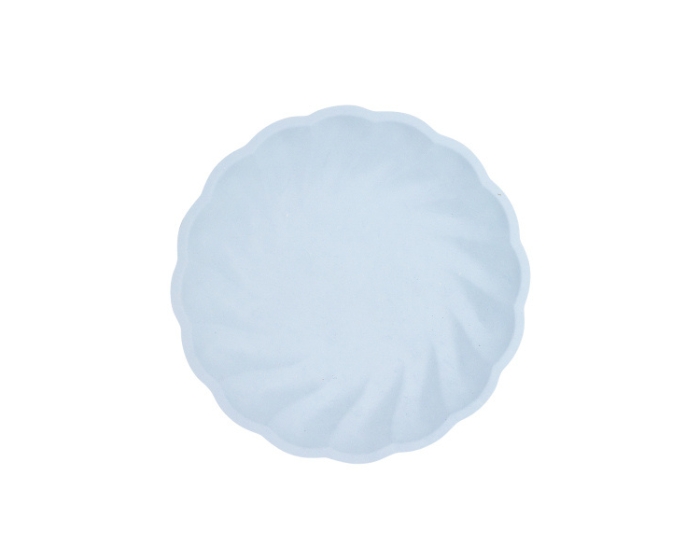Bordjes - Bloem - Blauw - 18,8cm - 6 stuks afbeelding