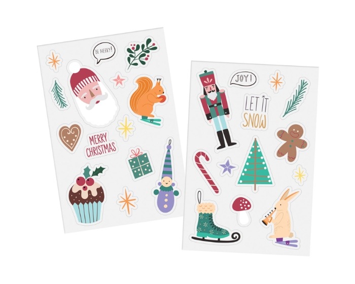 Raamstickers Kerstsymbolen Holly Jolly - 27 stuks afbeelding