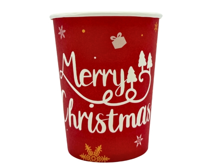 Bekers - Merry Christmas - Rood - 10 stuks afbeelding