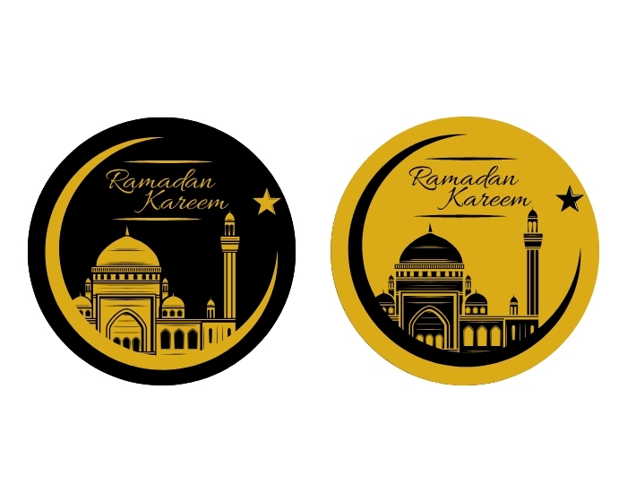 Stickers Ramadan Kareem - Zwart&Goud - 24 stuks afbeelding