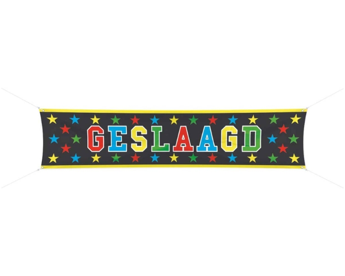 Spandoek Geslaagd Prismatic (180x40cm) afbeelding