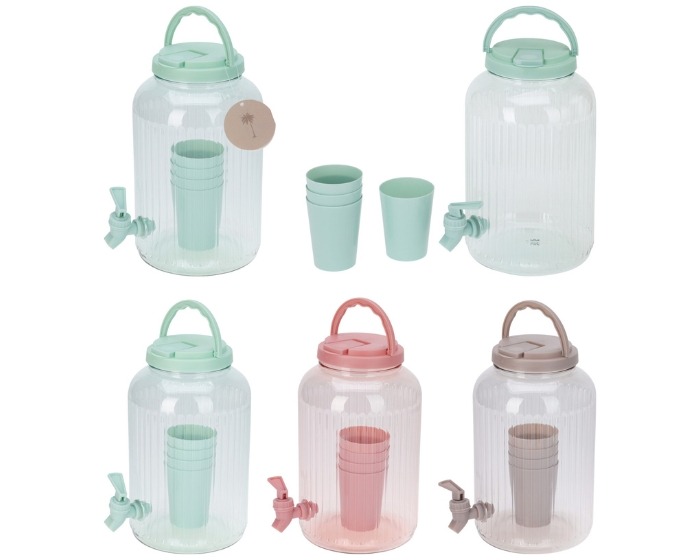 Drankendispenser Pastel met 4 bekers - 3750ml afbeelding