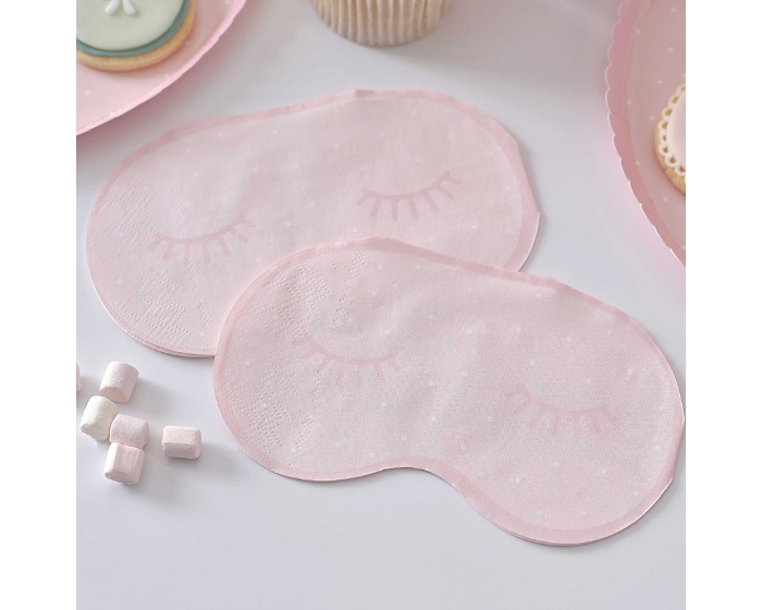 Servetten Oogmasker Roze Ginger Ray (16st) afbeelding
