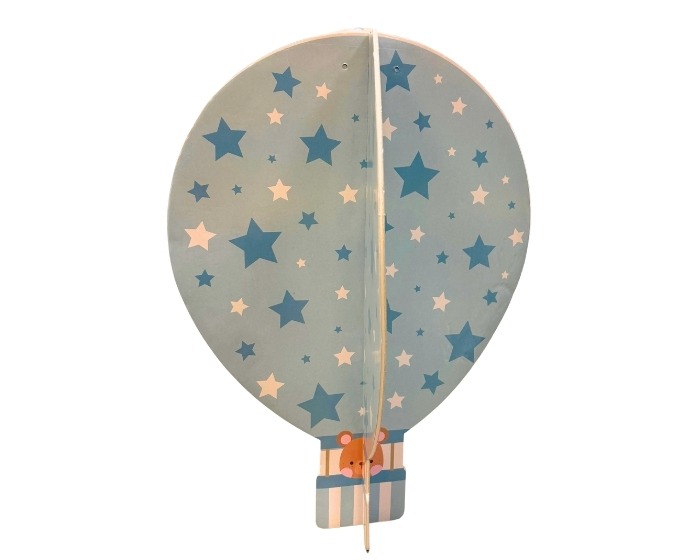 Luchtballon Blauw Foamdeco - 57cm afbeelding