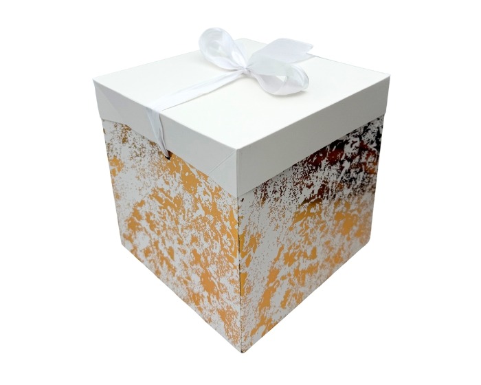 Cadeaudoos Marmer Wit&Goud - 20x20x20cm afbeelding