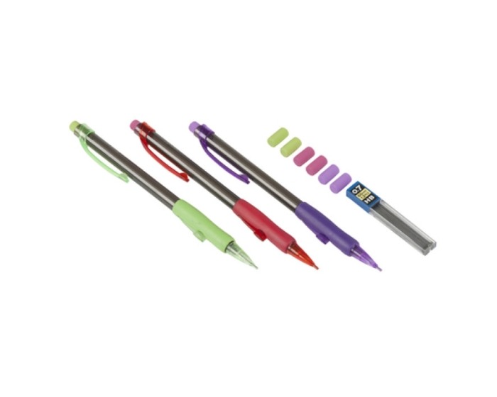 Potloodset met navulling en gum - 3 stuks afbeelding
