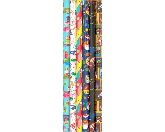 Cadeaupapier Sinterklaas - 70x200cm - 6 rollen afbeelding