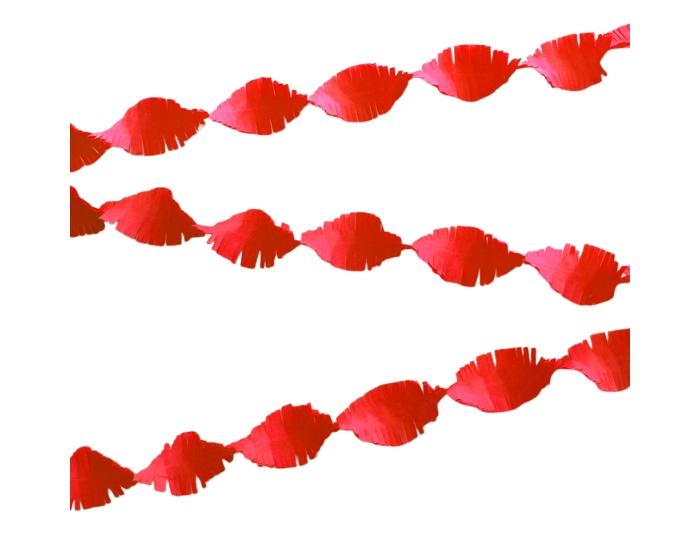 Crepe Guirlande Rood (24m) afbeelding