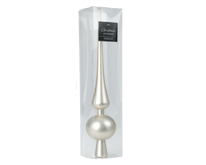 Kerstboom Piek Mat Champagne (28cm) afbeelding