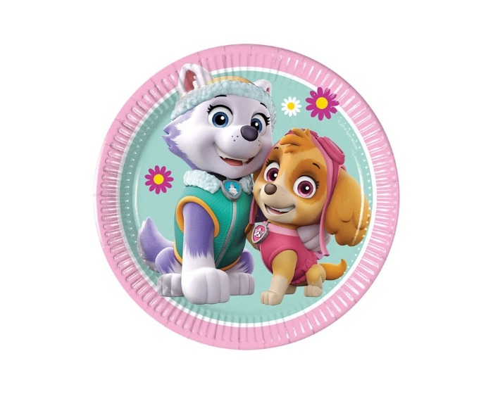 Bordjes Paw Patrol Skye&Everest - 20cm - 8 stuks afbeelding