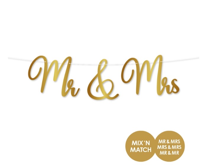 Letterslinger Mr&Mrs Goud - Mix&Match afbeelding