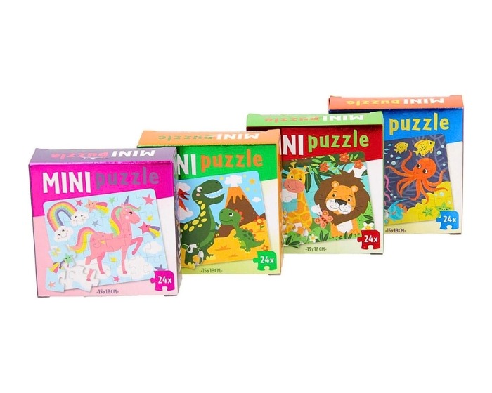 Mini Puzzel Divers - 24 stuks afbeelding