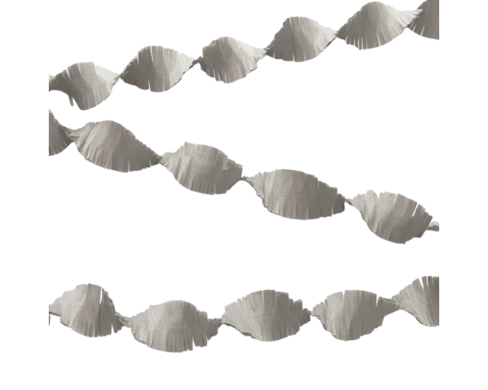 Crepe Guirlande Zilver (24m) afbeelding